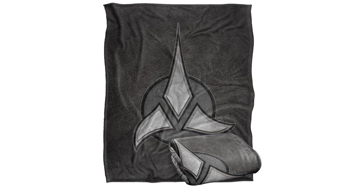 Image of the blanket showing the Klingon Empire logo.