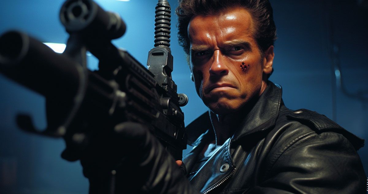 An AI-generated image of the terminator.