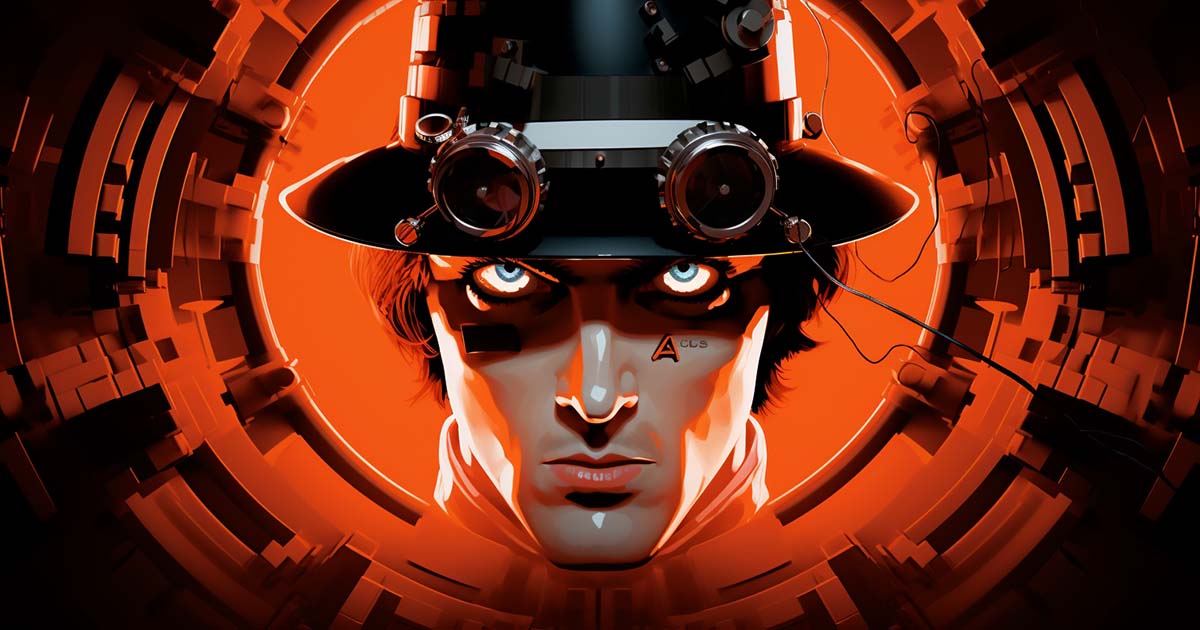 An AI-generated illustration for A Clockwork Orange.