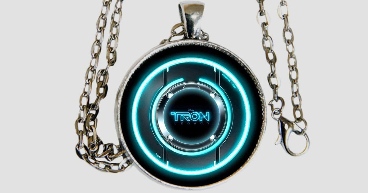 Shows a Pendent with the Tron Logo.