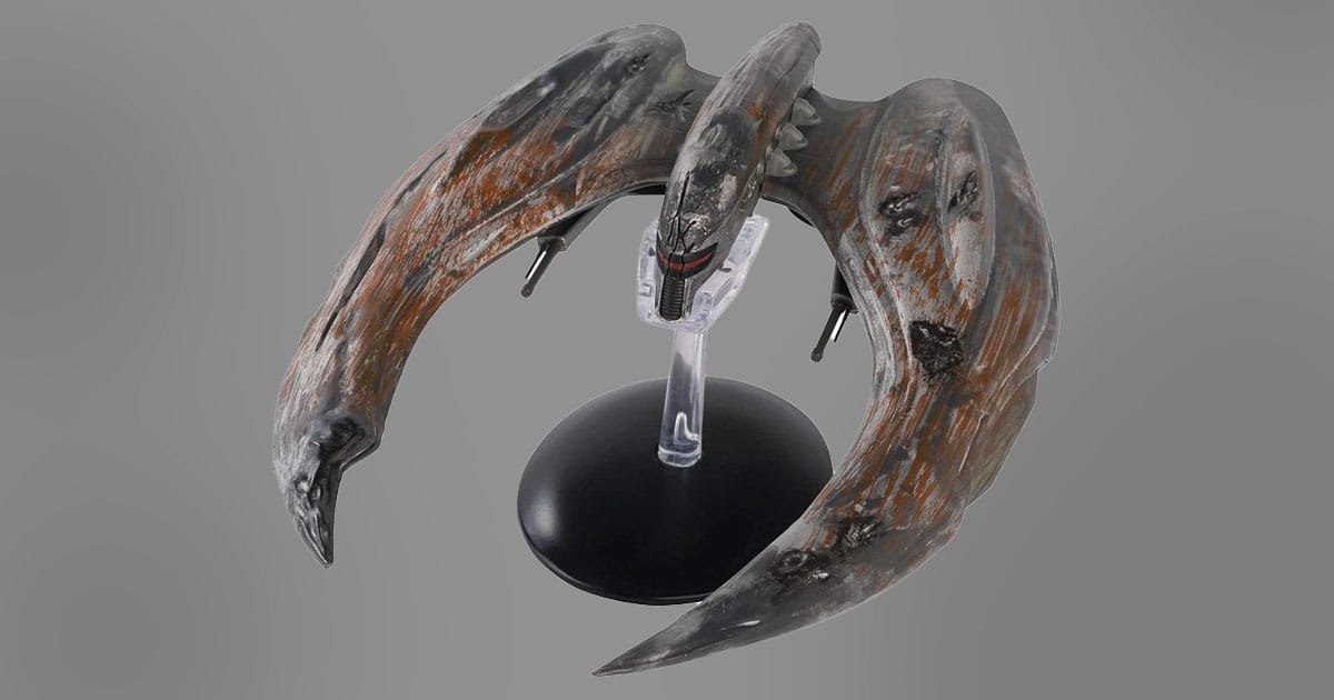 Image of a model Cylon Raider from Battlestar Galactica