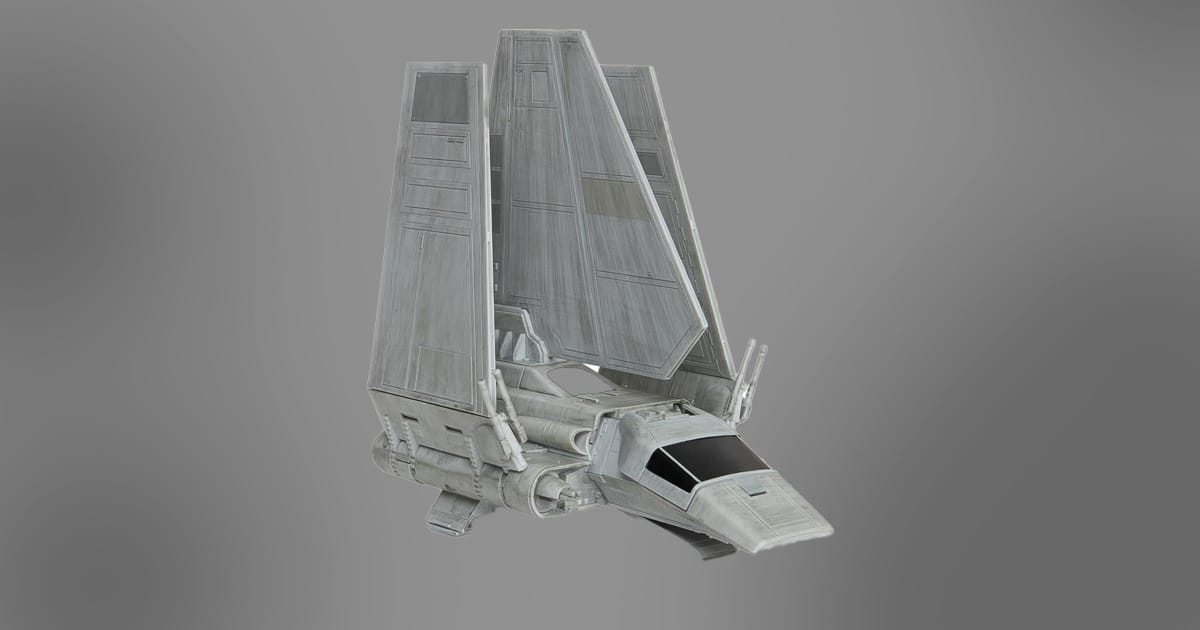 Image of a model Star Wars Galaxy Squadron Imperial Shuttle