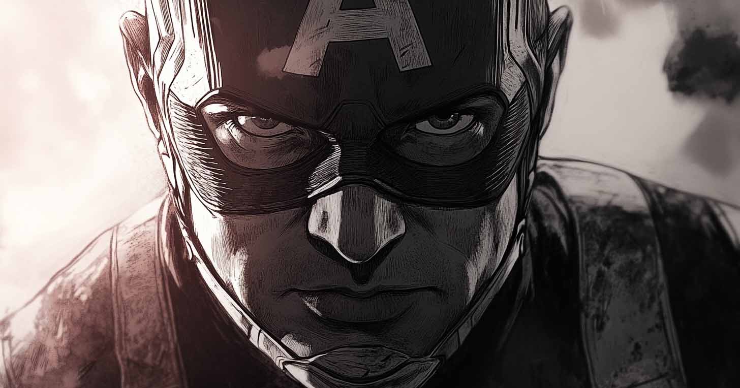 A very intense Captain America.