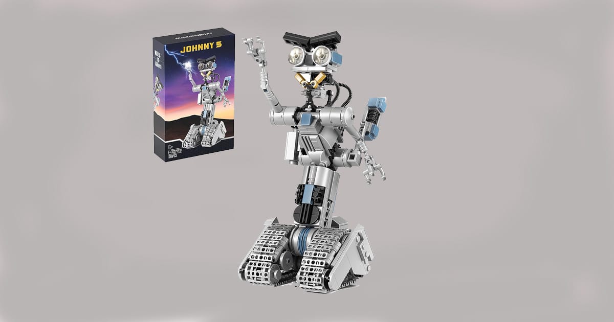 Image of Johnny 5 action figure from the movie Short Circuit.