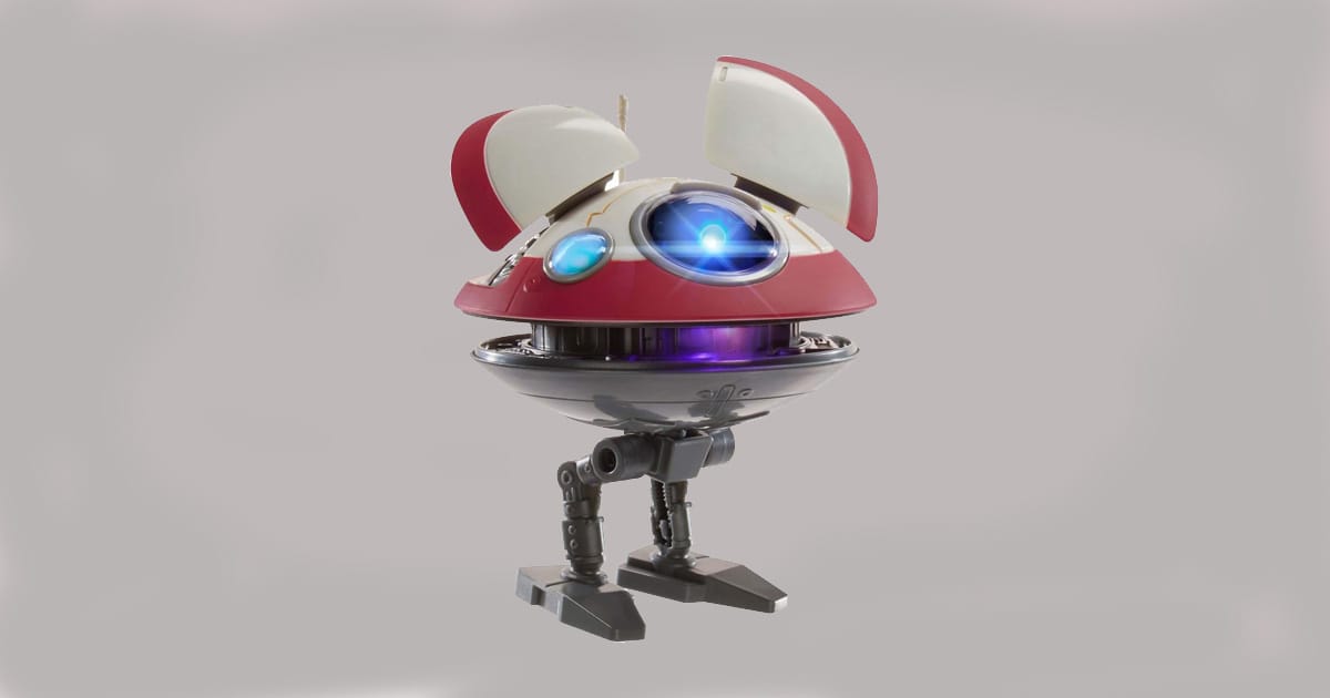 Image of a Lola Droid action figure.