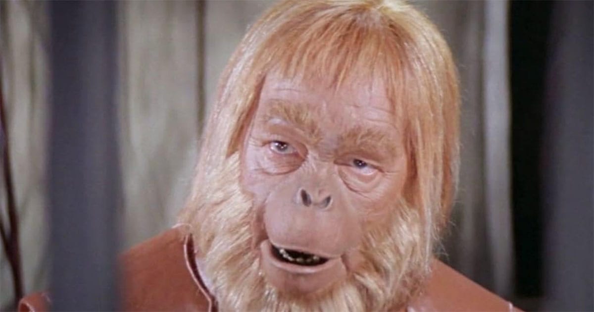 A screen capture featuring the character Dr. Zaius.