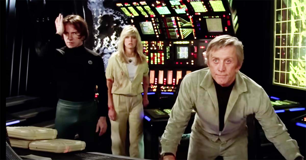 A screen capture showing the actors and actress from "Saturn 3."