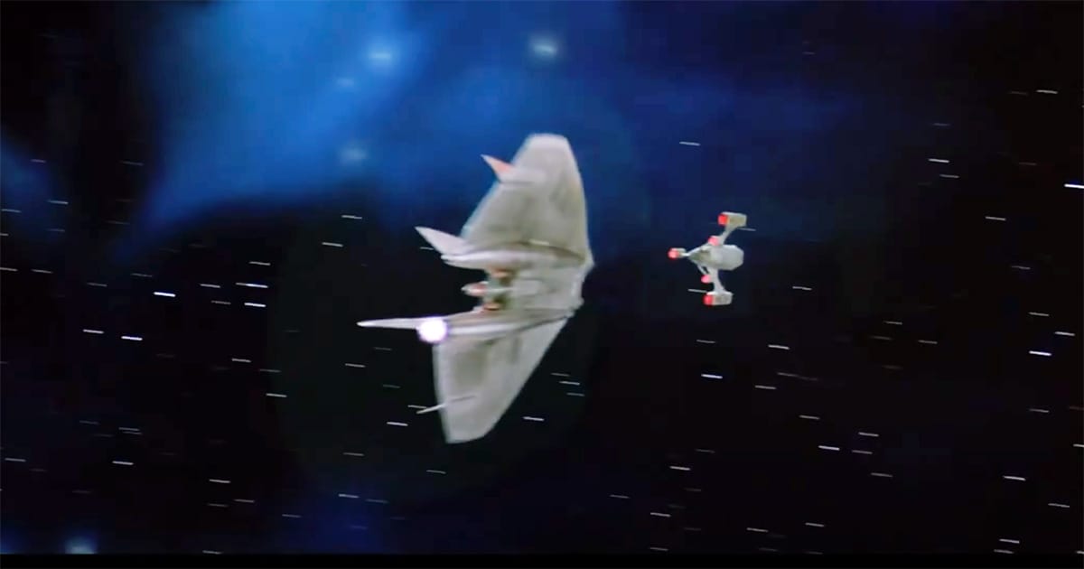 A screen capture from the movie showing two fighters.