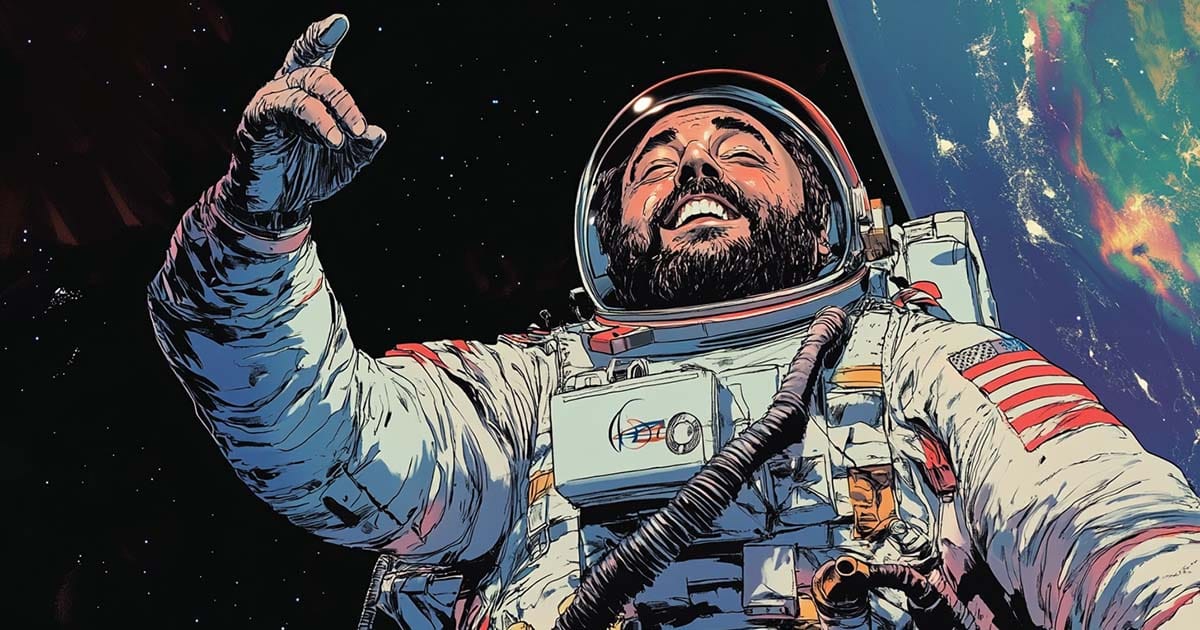 Pavarotti in a space suit.