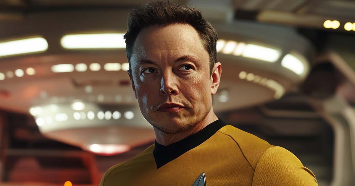 Elon Musk as a Starfleet officer. 