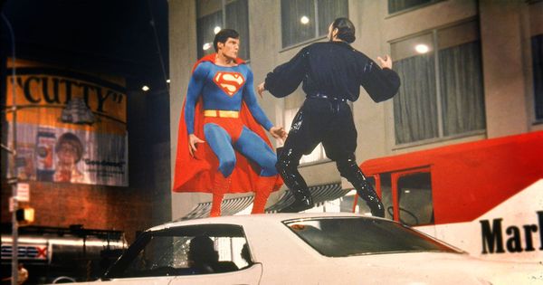 Superman fighting Zod from the movie Superman 2