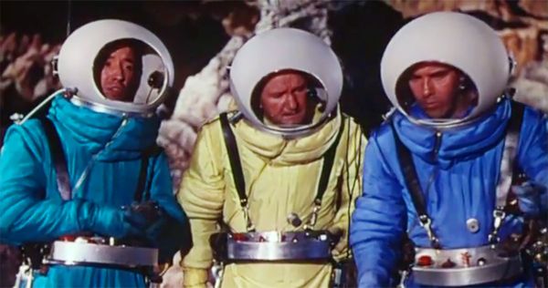 A screen capture from the movie "Destination Moon" in 1951.