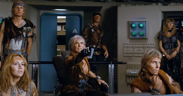 An image from the movie "Star Trek II: The Wrath of Khan" showing Khan and his crew.