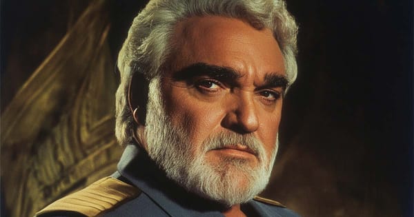 A fan image of Commander Adama from Battlestar Galactica.