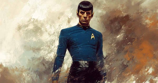 Fan art featuring Mr. Spock from "Star Trek."